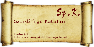 Szirányi Katalin névjegykártya